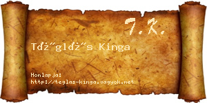 Téglás Kinga névjegykártya