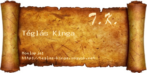 Téglás Kinga névjegykártya