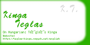 kinga teglas business card